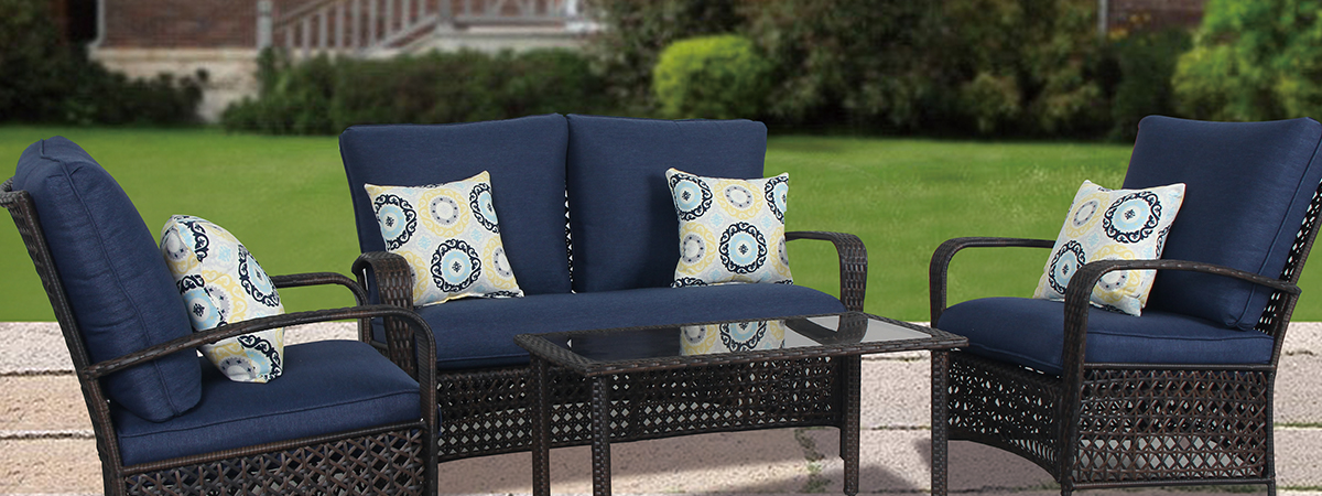 Hampton bay sales delaronde patio set
